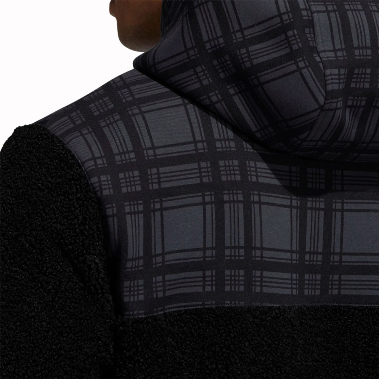 ADIDAS AdiCross Sherpa Plaid 1/4 Zip Sweater - Image 5