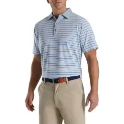 FootJoy Accented Stripe Lisle Self Collar Polo