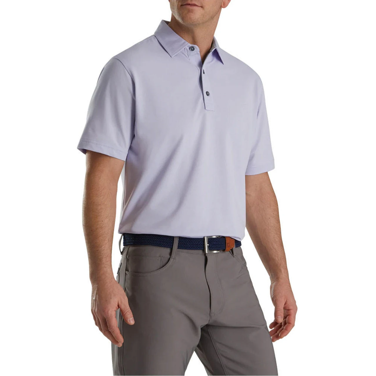 FootJoy Heather Stretch Pique Solid Self Collar Polo - FJ Logo