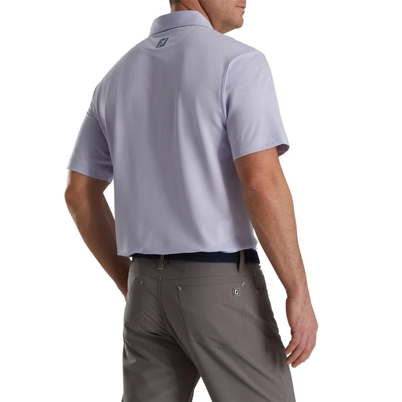 FootJoy Heather Stretch Pique Solid Self Collar Polo - FJ Logo - Image 2