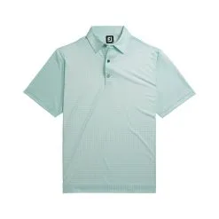 FootJoy Lisle Plaid Print Self Collar Polo