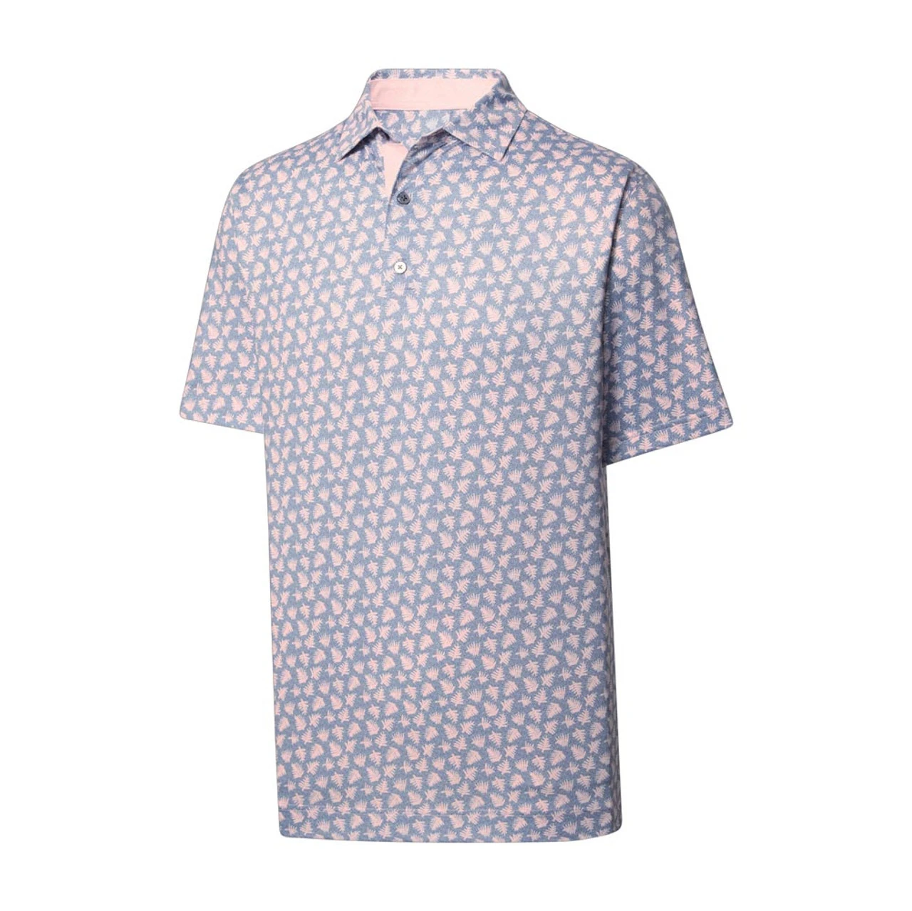 FootJoy Lisle Shadow Palm Print Self Collar Polo - Image 2