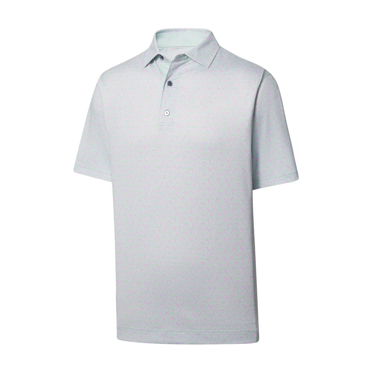 FootJoy Lisle Shadow Palm Print Self Collar Polo - Image 3