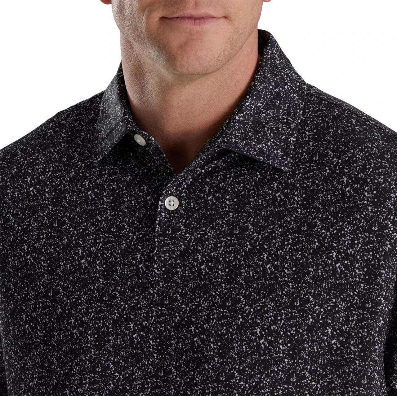 FootJoy Paint Splatter Print Lisle Self Collar Polo - Image 3