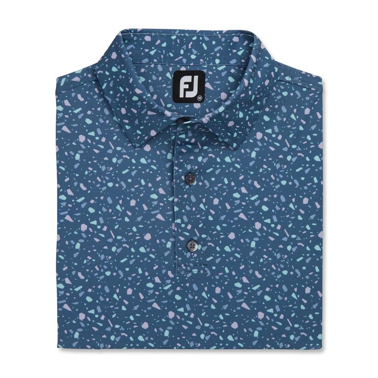 FootJoy Terrazzo Print Lisle Self Collar Polo - Image 4