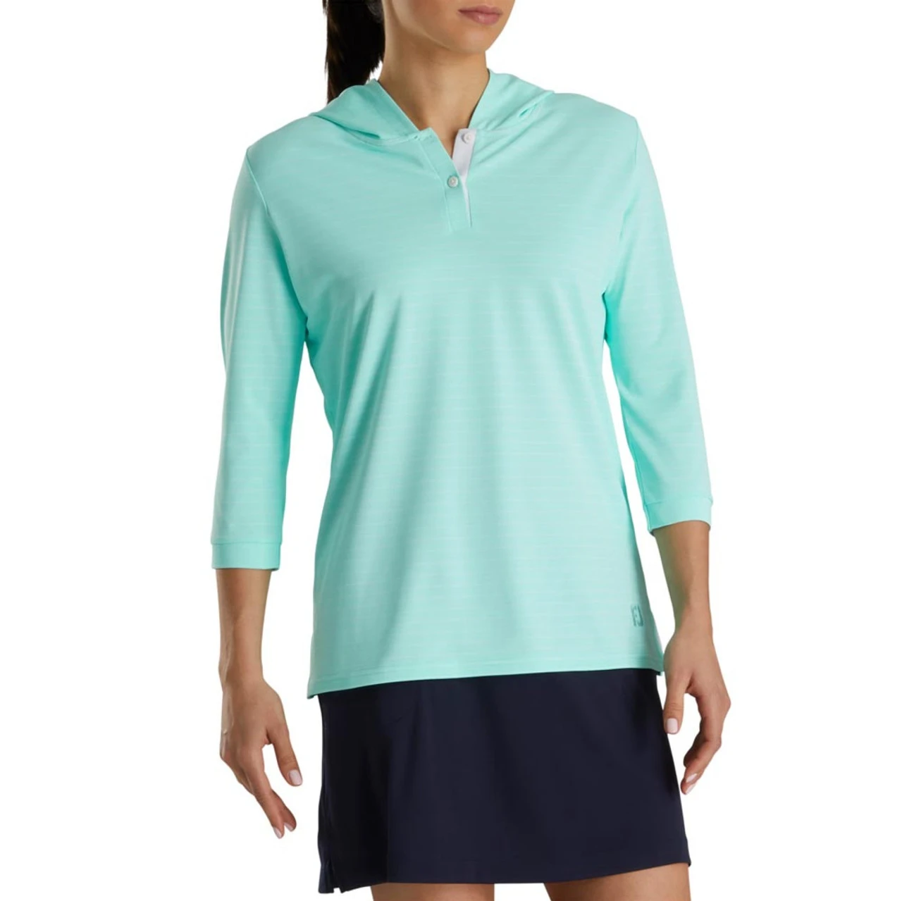 FootJoy Women's 3/4 Sleeve Pinstripe Hoodie - Image 10