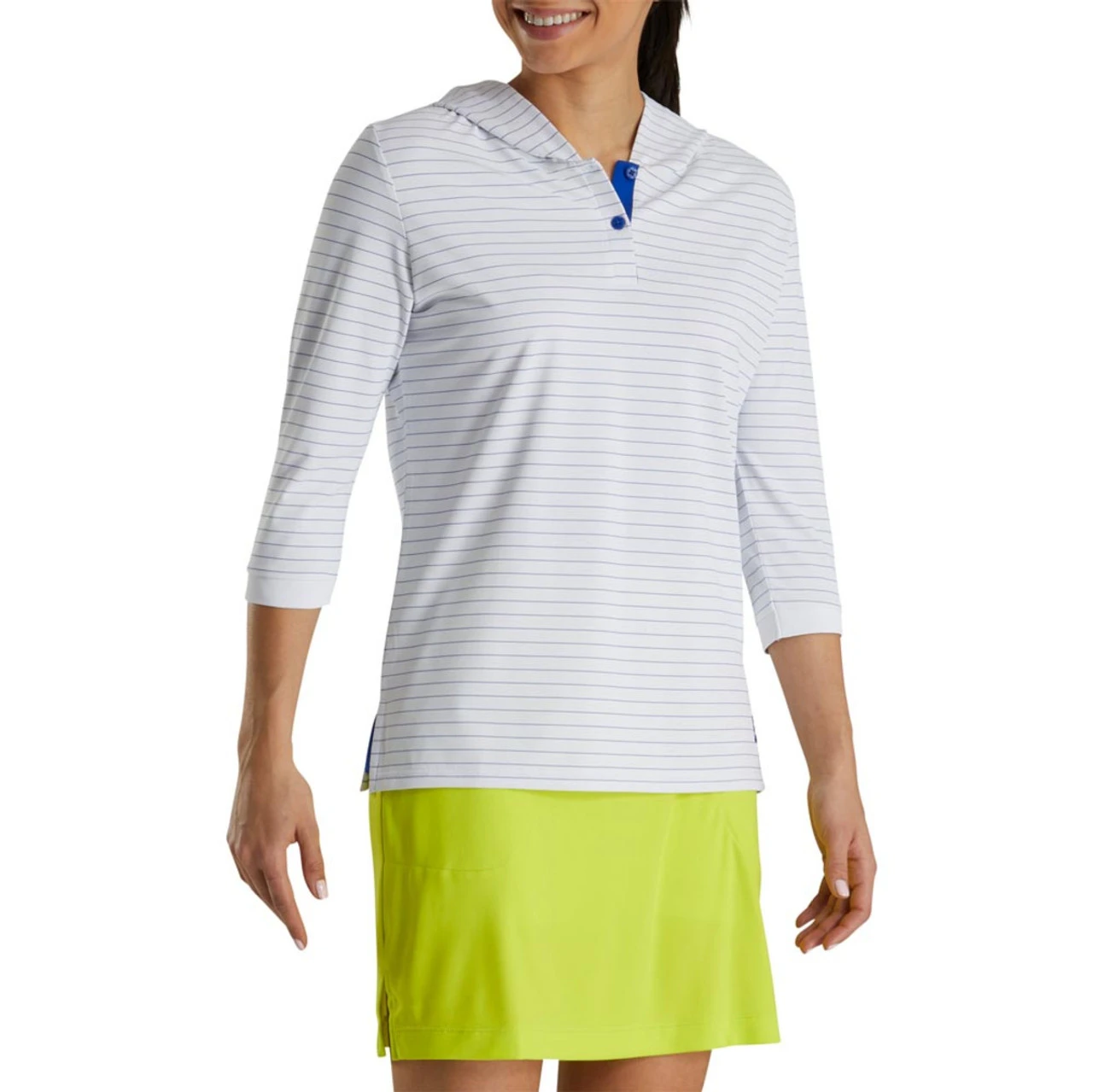 FootJoy Women's 3/4 Sleeve Pinstripe Hoodie - Image 6