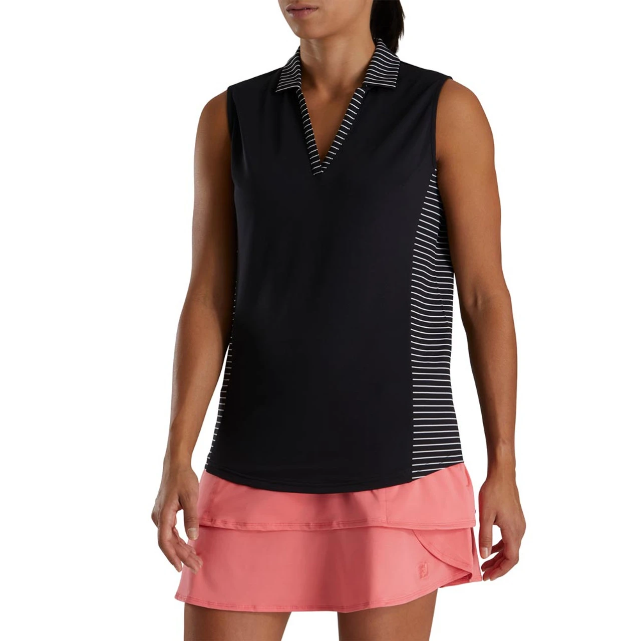 FootJoy Women's Open Placket Sleeveless Polo - Image 2