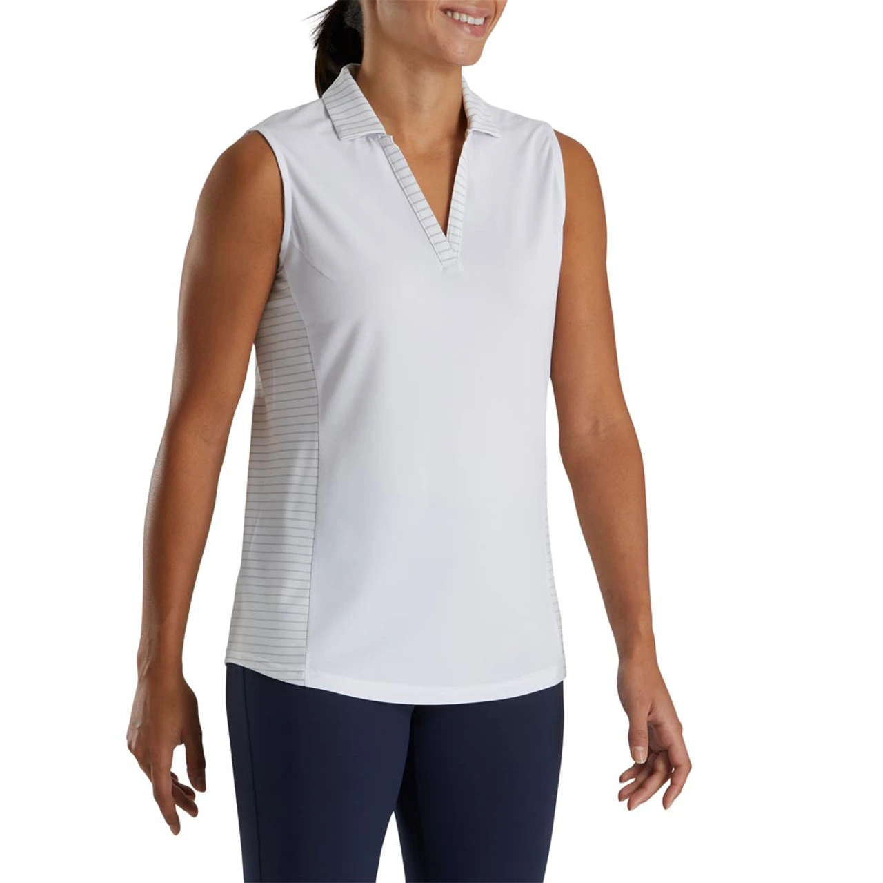 FootJoy Women's Open Placket Sleeveless Polo - Image 10