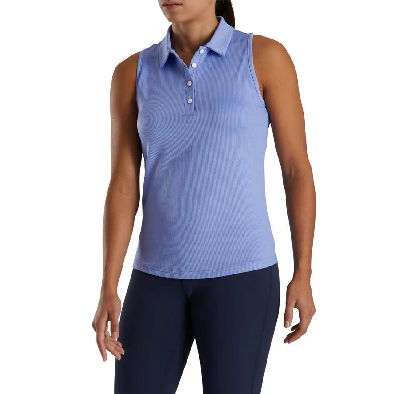 FootJoy Women's Ribbed Sleeveless Polo - Image 11