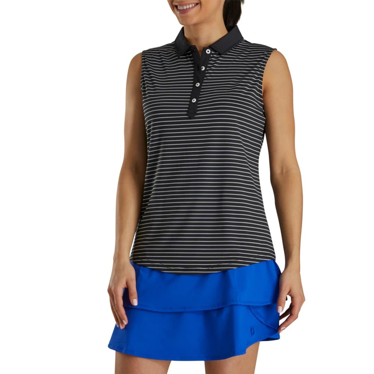 FootJoy Women's Sleeveless Pinstripe Polo - Image 7