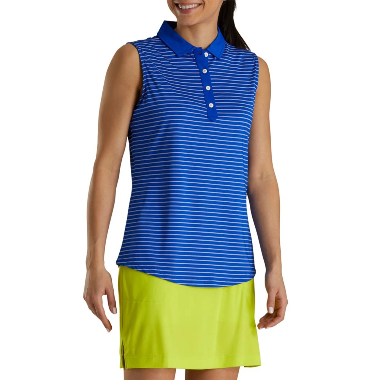 FootJoy Women's Sleeveless Pinstripe Polo - Image 2