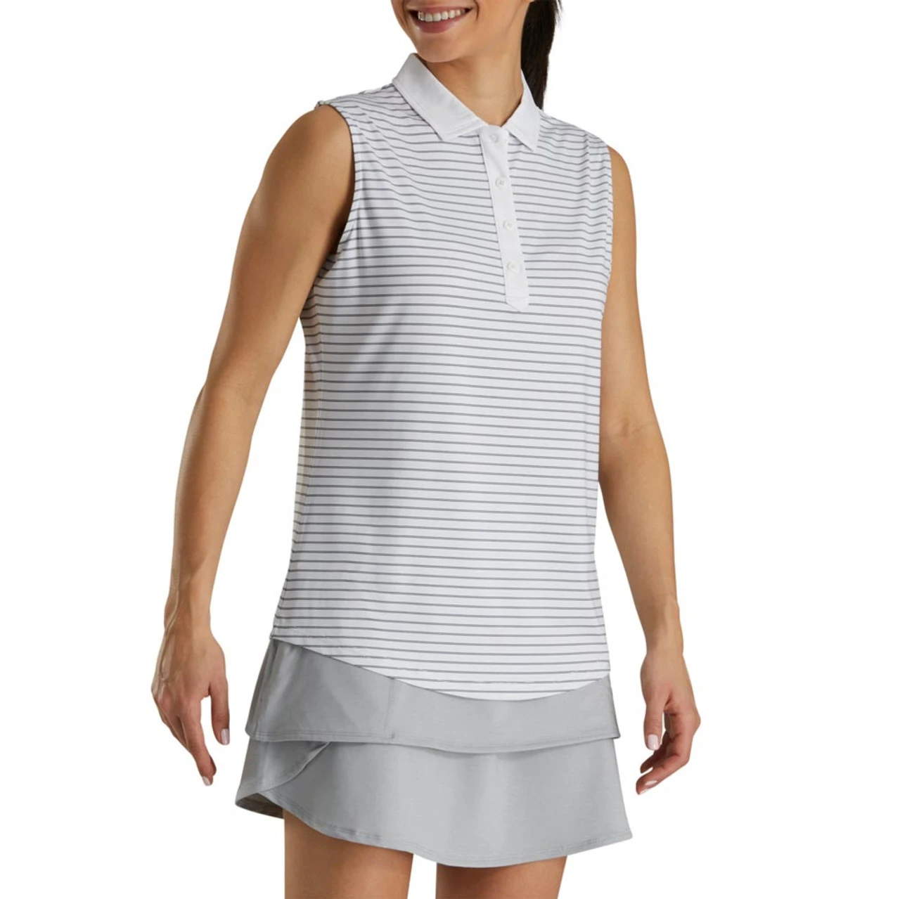 FootJoy Women's Sleeveless Pinstripe Polo - Image 12