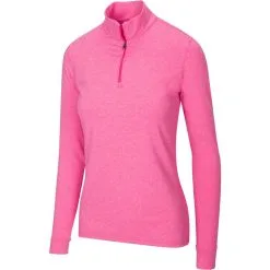 Greg Norman Women's Peached Heather 1/4 Zip