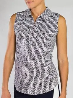 Jofit Sleeveless Polo - Herringbone