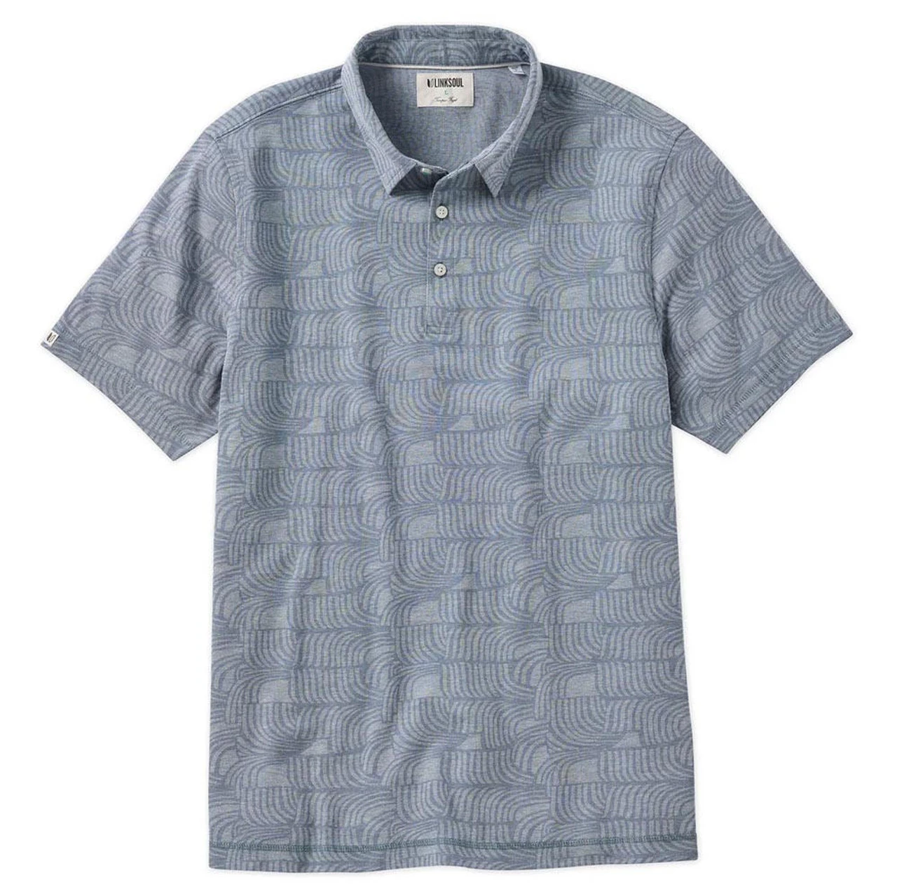 Linksoul Wave Print Oxford Polo - Image 2
