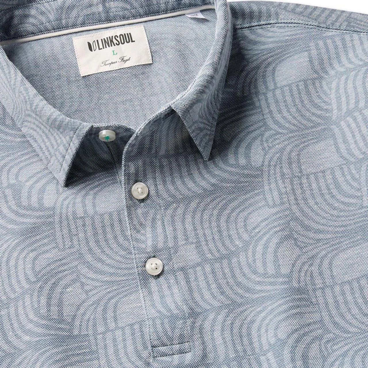 Linksoul Wave Print Oxford Polo - Image 6