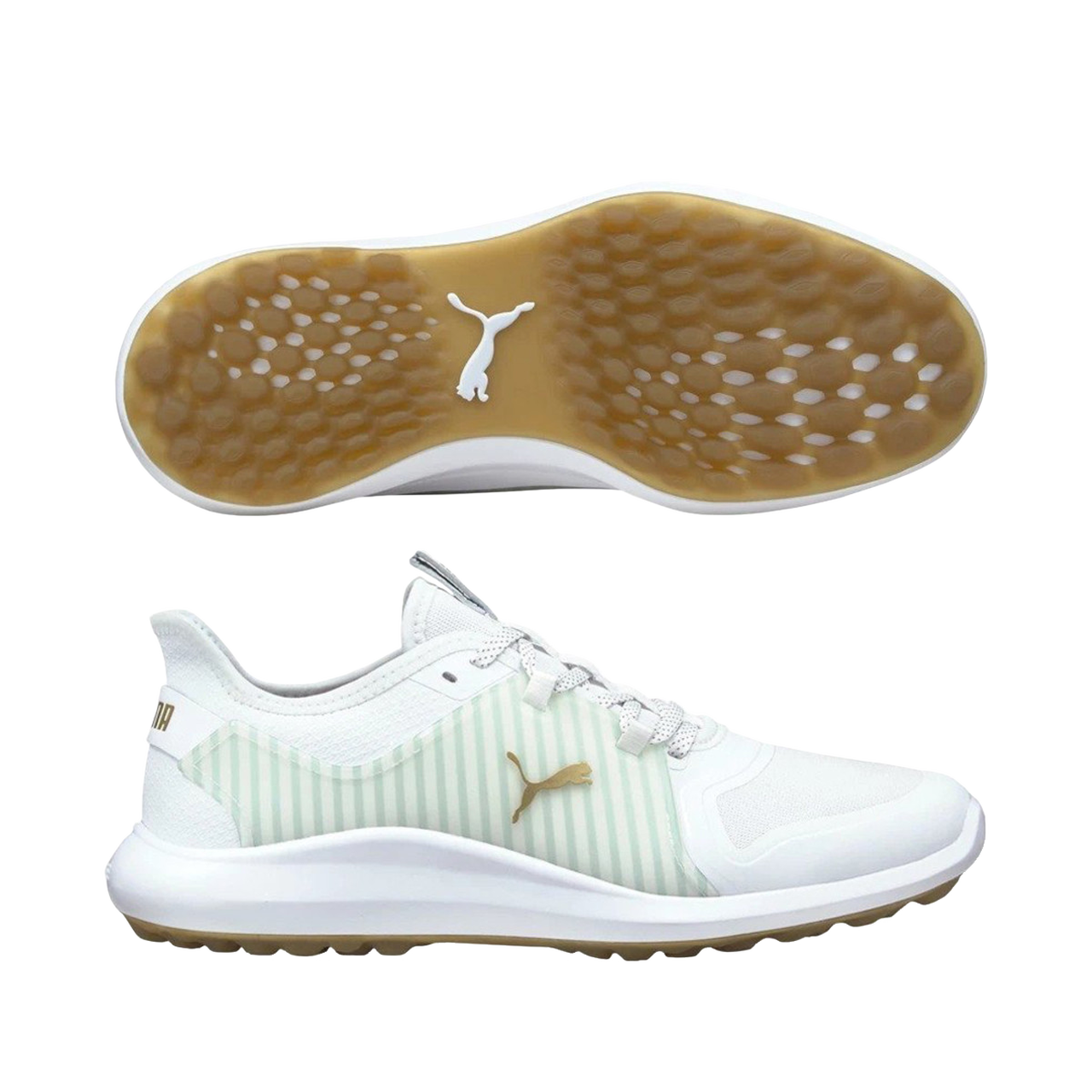 Puma Men's Limited Edition Ignite Fasten8 Seersucker Golf Shoes - White
