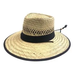 San Diego Hat Company Rush Straw Lifeguard Hat With Adjustable Chin Cord