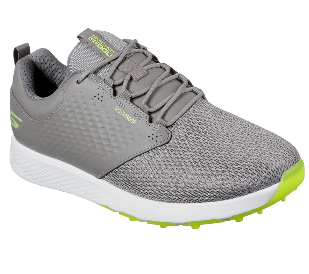 Skechers Men's Go Golf Elite 4 - Prestige Golf Shoes - Relaxed Fit - Gray/Lime - Image 3